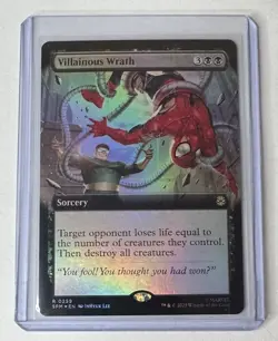Villainous Wrath #259 Marvel's Spider-Man Extended Art Foil Sorcery MTG NM/M - Image 1