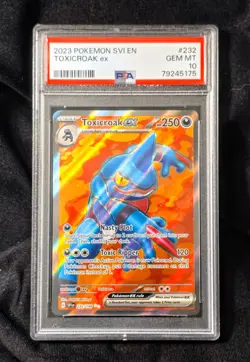 2023 POKEMON SVI EN-SCARLET & VIOLET ULTRA RARE #232 TOXICROAK EX PSA 10 - Image 1