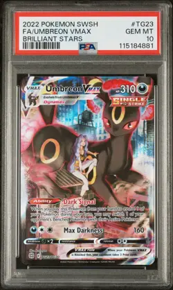 PSA 10 UMBREON VMAX #TG23 (FULL ART) - 2022 POKEMON SWSH: BRILLIANT STARS - Image 1