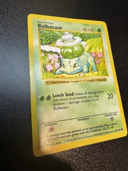 Bulbasaur Pokemon TCG 1999 Shadowless Set Vintage 44/102 NM Base Set - Image 1