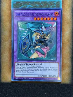 Yugioh Dark Magician Girl The Dragon Knight DLCS-EN006 Ultra Alt Art BLUE NM - Image 1