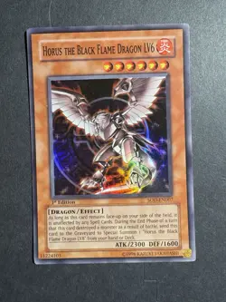 YUGIOH Horus the Black Flame Dragon LV6 SOD-EN007 1st ed Super Rare Near-Mint NM - Image 1