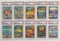 PSA 10 COMPLETE SET OF 10 CARD UMBREON EEVEE SYLVEON TERASTAL FESTIVAL SAR - Image 1