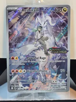 POKEMON JOURNEY TOGETHER - N’S RESHIRAM 167/159 STAMPED PROMO CARD - SEALED NM - Image 2