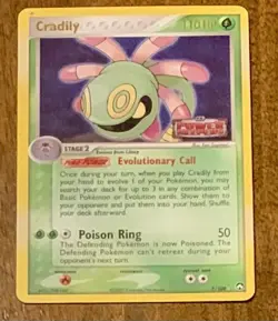 Cradily 7/108 -Vintage Holo Pokemon Card- EX Power Keepers NM - Image 1