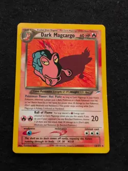 Dark Magcargo - 18/105 - Pokemon Neo Destiny Unlimited Rare Card WOTC - Image 1