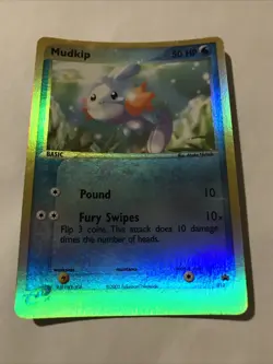 Pokemon Card Mudkip Nintendo Black Star Promo 010 Reverse Holo - Image 1