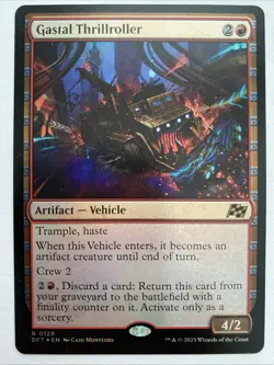 MTG Magic the Gathering Gastal Thrillroller (129/579) Aetherdrift FOIL NM - Image 1