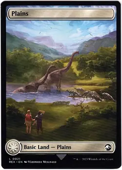 MTG Lost Caverns of Ixalan Plains Jurassic World (Common) - Image 1