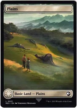 MTG Lost Caverns of Ixalan Plains Jurassic World (Common) - Image 2