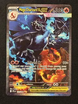 Mega Charizard X ex 125/094 Me02: Phantasmal Flames Holo Pokemon Card - Image 1