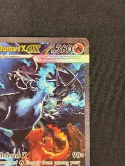 Mega Charizard X ex 125/094 Me02: Phantasmal Flames Holo Pokemon Card - Image 3