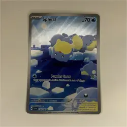 Pokemon Spheal 199/191 Sv08: Surging Sparks Illustration Rare Holo Full Art - Image 1