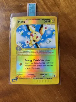Pokemon Pichu Expedition Base Set Rare 58/165 30 HP English TCG Card 2002 - Image 1