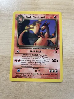 Dark Charizard 21/82 Team Rocket Regular (Lightly Played) LP Vintage Pokemon - Image 1