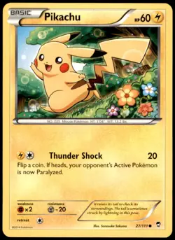 Pokemon - Pikachu #27/111 - XY - Furious Fists Common - Image 1