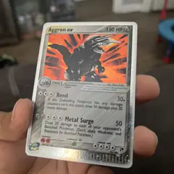 Pokemon TCG Aggron EX Sandstorm Holo Rare Card 95/100 Nm Condition - Image 2
