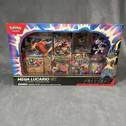 BRAND NEW-Pokemon TCG Mega Lucario ex Premium Figure Collection Box-LOT OF 2 - Image 1