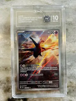 Latios 203/191 Illustration Rare Surging Sparks Pokemon 🔥 TAG 10 GEM MINT - Image 1