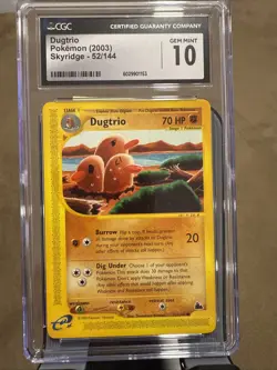 2003 DUGTRIO 52/144 -SKYRIDGE POKEMON CGC 10 - Image 1