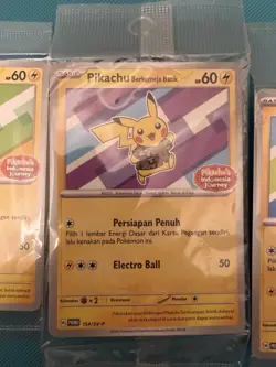 Pikachu Berkemeja Batik Promo NEW SEALED SET Of 3 Indonesia Journey Pokemon - Image 3