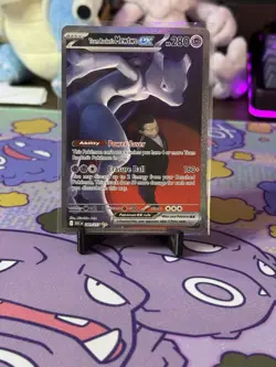 Team Rocket’s Mewtwo ex 281/217 SIR Ascended Heroes Pokemon IN HAND MINT - Image 1
