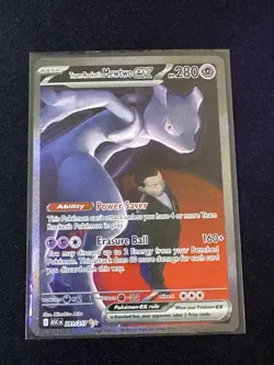 Team Rocket’s Mewtwo ex 281/217 SIR Ascended Heroes Pokemon IN HAND MINT - Image 3