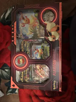 Pokemon TCG: Flareon VMAX Premium Collection Box New Sealed Box - Image 1