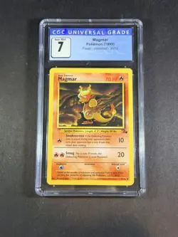 Magmar Pokemon (1999) Fossil -Unlimited- 39/62 CGC 7 - Image 1