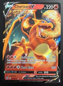 Pokemon Charizard V 017/172 Ultra Rare Brilliant Stars Scarlet & Violet Holo NM - Image 1
