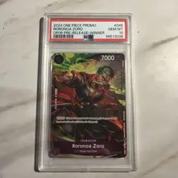 Zoro OP06 2024 One Piece Roronoa Zoro #045 OP06 Pre-Release Winner PSA 10 - Image 1