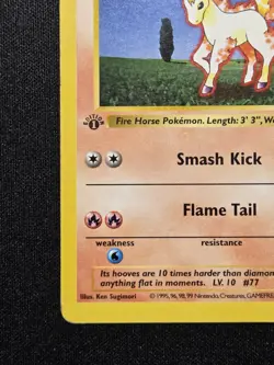 [HP] 1st Edition Ponyta 060/102 (Shadowless) Vintage Base Set Pokemon Card - Image 4