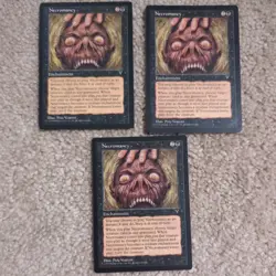 3x Necromancy: Visions: Black Enchantment: MTG: 1997, LP - Image 1