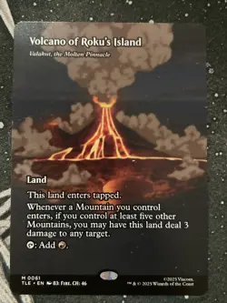 Volcano of Roku's Island Borderless - Avatar Last Airbender - MTG - Image 1