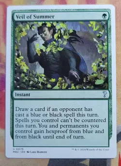 Veil of Summer (White Border) MTG Mystery Booster 2 (MB2) (NM) - Image 1