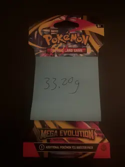 (VERY HEAVY) 33.20g Pokemon TCG Mega Evolution Sleeved Booster Pack (SEALED)✅ - Image 3