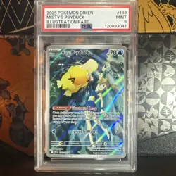 Pokemon Misty's Psyduck 193/182 Sv10 Destined Rivals Illustration Rare Holo PSA. - Image 1