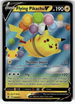 Flying Pikachu V 006/025 Celebrations NM Pokemon Card TCG - Image 1