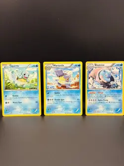 Pokemon TCG Blastoise Holo Evolution Line Squirtle Wartortle 2013 LP Lot #16/101 - Image 1