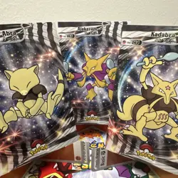 Pokemon Abra Kadabra Alakazam Holo 2024 Card Database Shiny Set of 3 - Image 1
