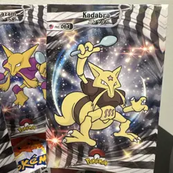 Pokemon Abra Kadabra Alakazam Holo 2024 Card Database Shiny Set of 3 - Image 3