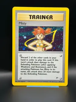 Misty 18/132 - Gym Heroes Holo Rare Pokemon Card Vintage LP - Image 1