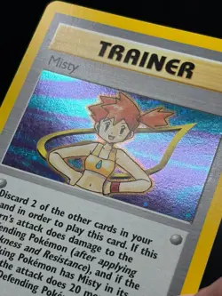 Misty 18/132 - Gym Heroes Holo Rare Pokemon Card Vintage LP - Image 3