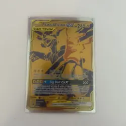 Pokemon TCG Zekrom and Pikachu GX SM248 2021 Black Star Promo Gold Full Art NM - Image 1