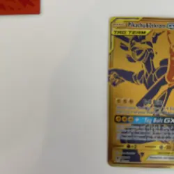 Pokemon TCG Zekrom and Pikachu GX SM248 2021 Black Star Promo Gold Full Art NM - Image 5