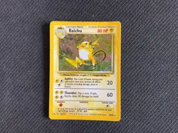 Raichu LP MP 014/102 Base Set Holo Rare Pokemon Card 1999 WOTC - Image 2