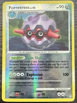 Forretress 28/146 Pokemon TCG Diamond & Pearl Legends Awakened Reverse Holo LP - Image 1