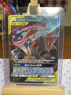 Pokemon TCG Greninja & Zoroark GX Holo Ultra Rare Card Unbroken Bonds 107/214 - Image 1