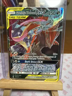 Pokemon TCG Greninja & Zoroark GX Holo Ultra Rare Card Unbroken Bonds 107/214 - Image 2