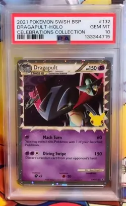 Pokemon PSA 10 Dragapult Black Star Promo From Celebrations Collection - SWSH132 - Image 1